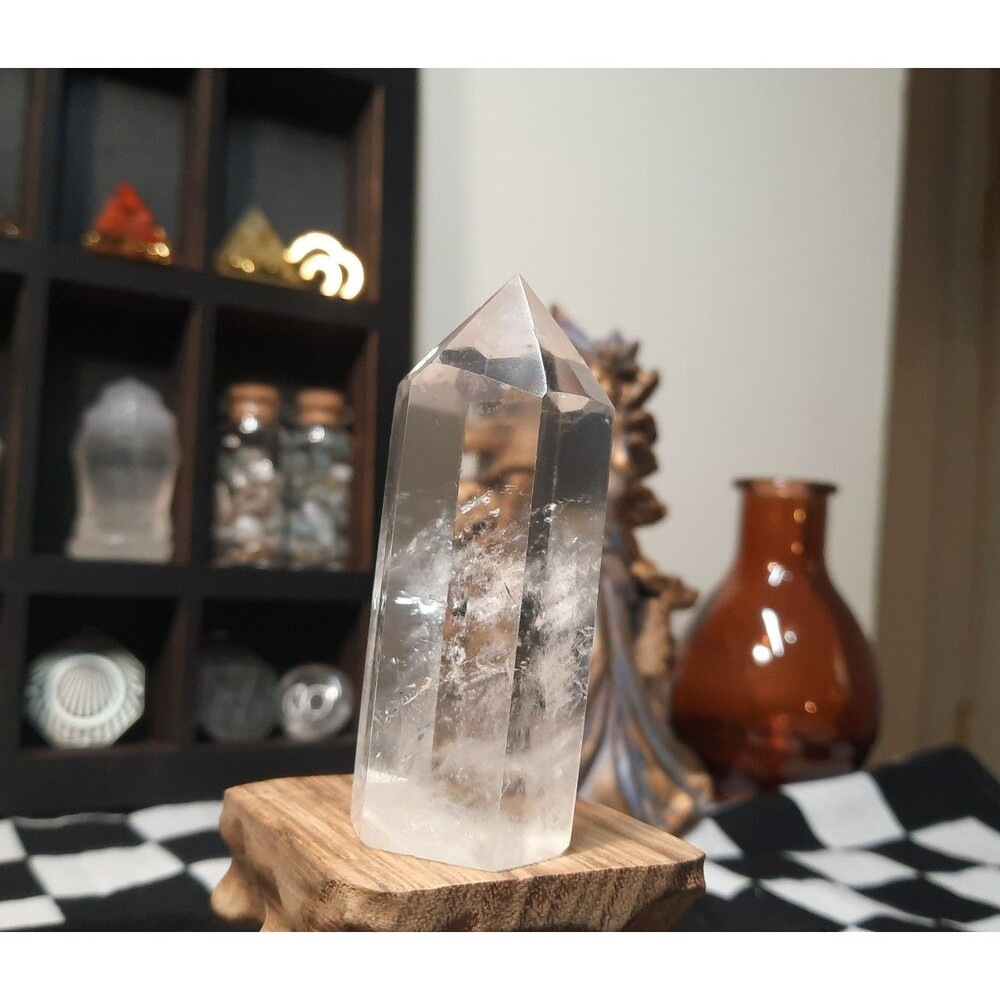 Clear Quartz Crystal Point - Picture 3 of 9
